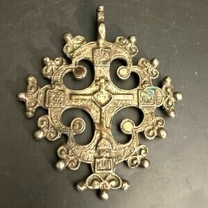 Silver Pectoral Cross Orthodox 17th Century Antique
